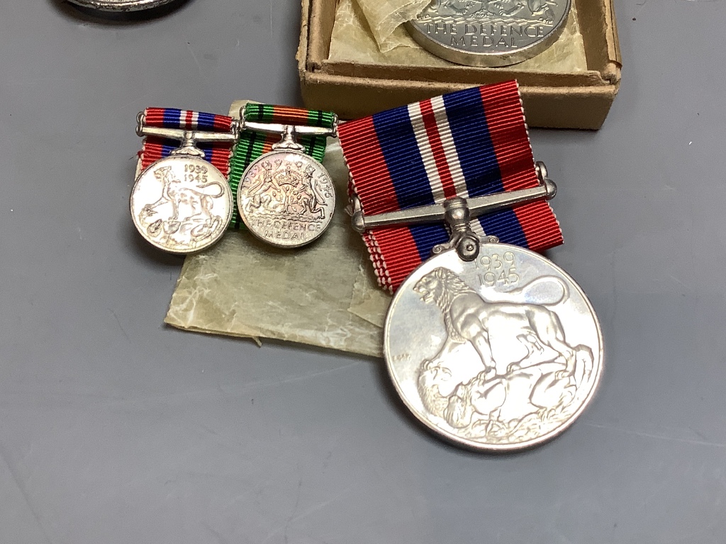 A WWII group of four medals to Sgt. A.W. Glover 3194219, Kings Own Scottish Borderers, mentioned in despatches, 22nd March, 1945